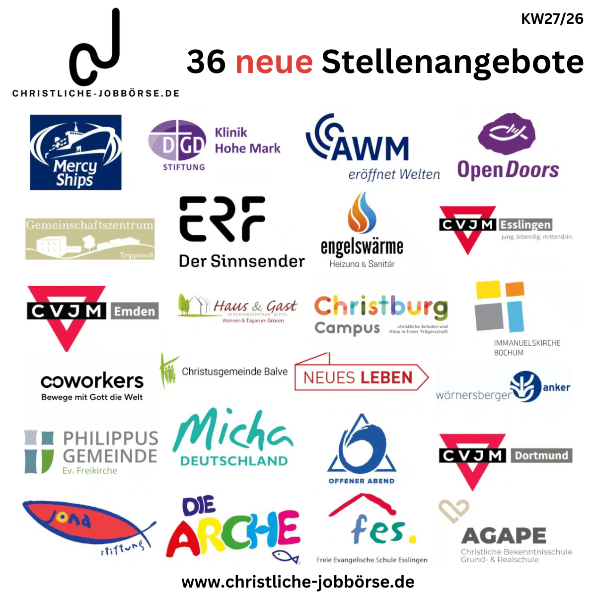 Jobs der Woche 2726 (Beitrag)