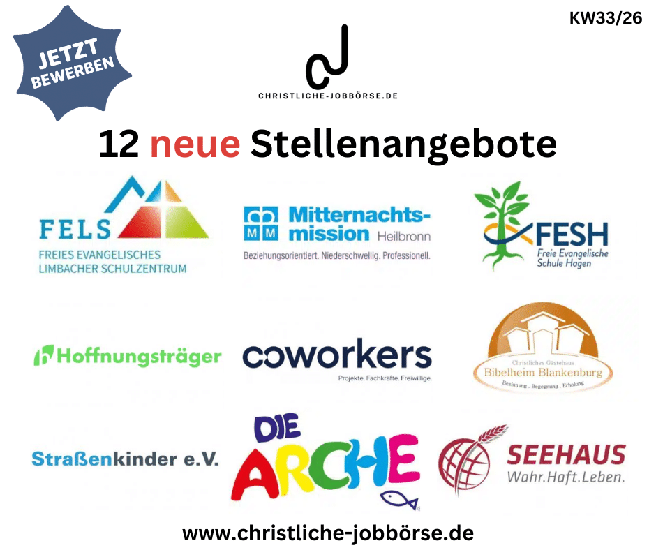 12 „Stellenangebote der Woche“ KW33/26 Jobs der Woche 3326