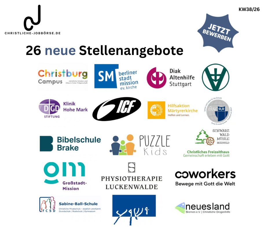 26 „Stellenangebote der Woche“ KW38/26 Jobs der Woche 3826 (Beitrag)