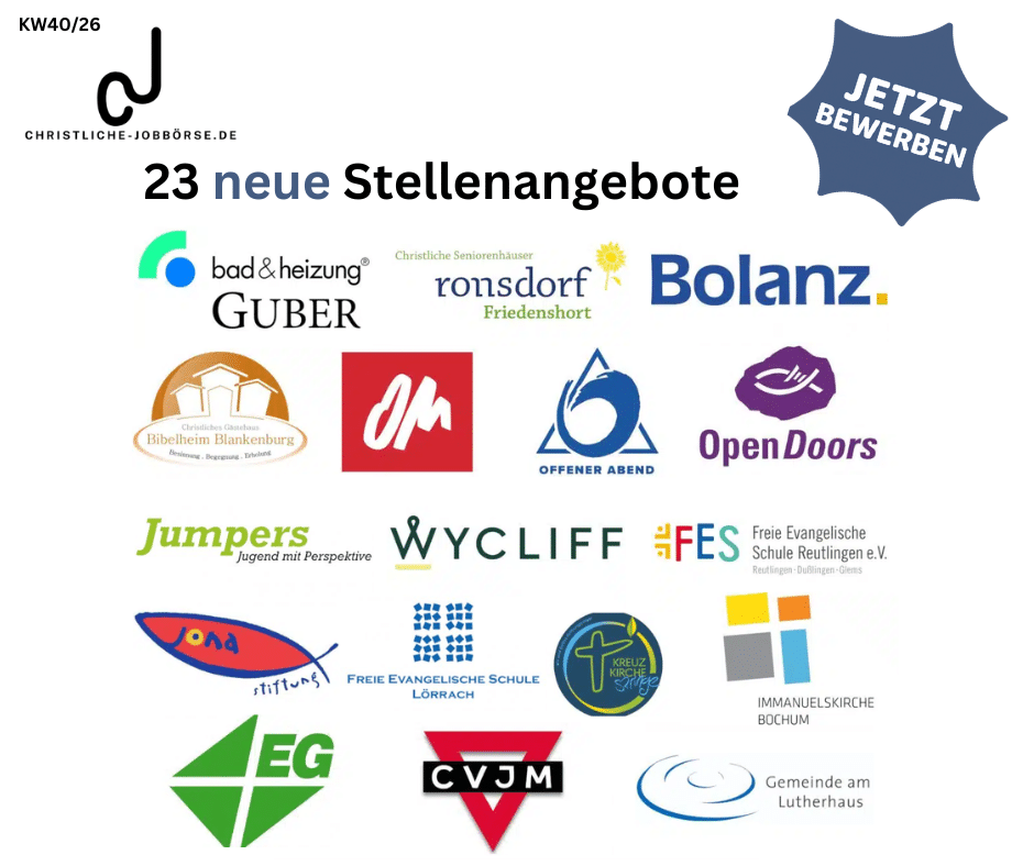 23 „Stellenangebote der Woche“ KW40/26 Jobs der Woche 4026 (Beitrag)